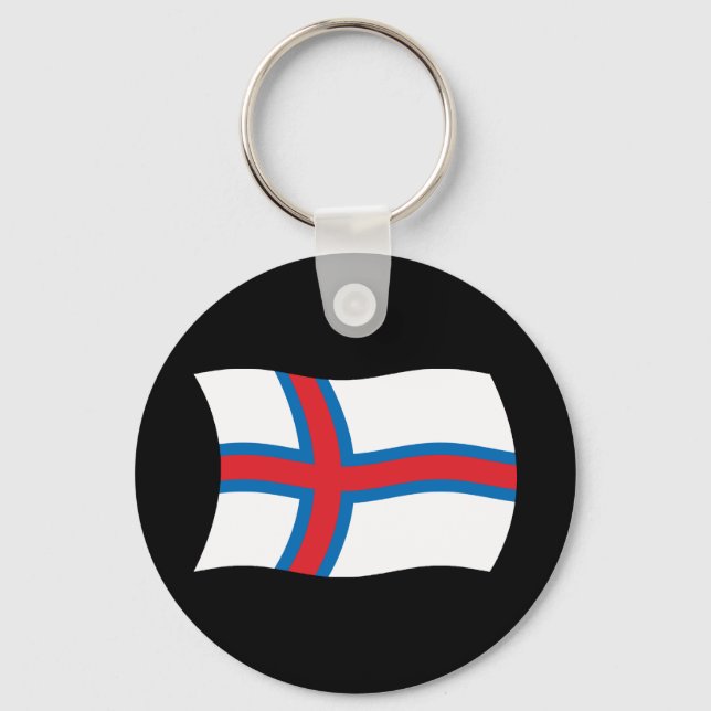 Faroe Islands Flag Keychain (Front)