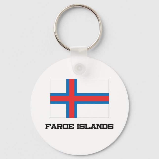 Faroe Islands Flag Keychain (Front)