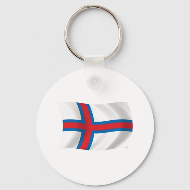 Faroe Islands Flag Keychain (Front)