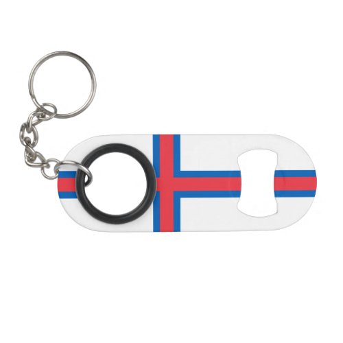 Faroe Islands Flag Keychain Bottle Opener