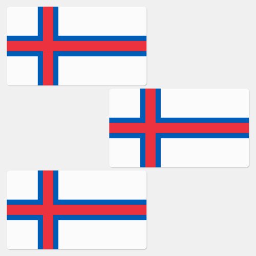 Faroe Islands Flag Labels