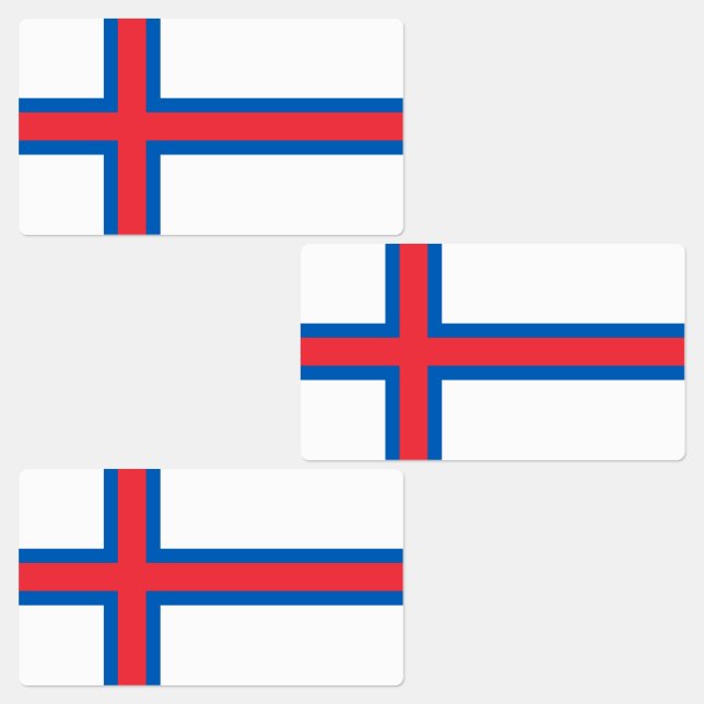 Faroe Islands Flag Labels (Group)