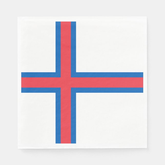 Faroe Islands flag Napkins (Front)