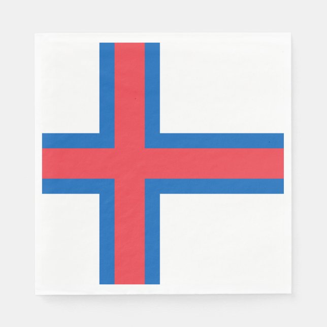 Faroe Islands Flag Napkins (Front)