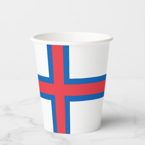 Faroe Islands Flag Paper Cups