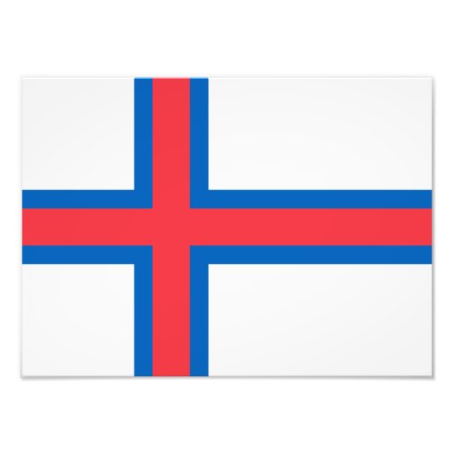 Faroe Islands Flag Photo Print