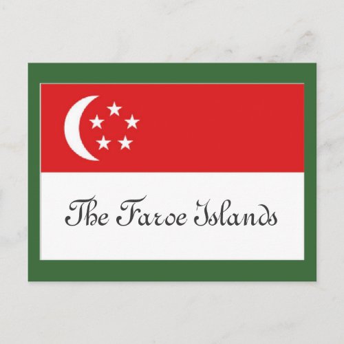 Faroe Islands flag Postcard
