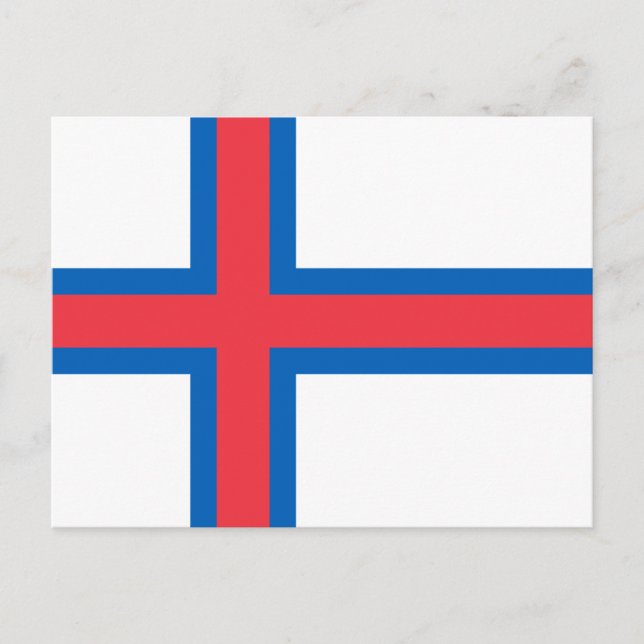 Faroe Islands Flag Postcard (Front)
