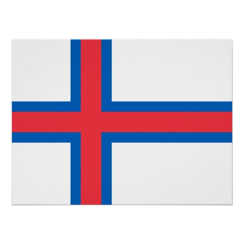 Faroe Islands Flag Poster