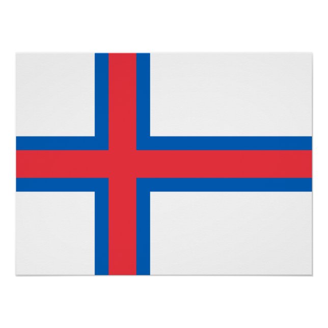 Faroe Islands Flag Poster (Front)
