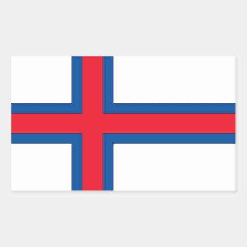 Faroe Islands Flag Rectangular Sticker