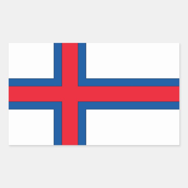 Faroe Islands Flag Rectangular Sticker (Front)