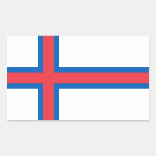 Faroe Islands Flag Rectangular Sticker