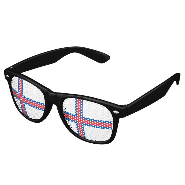 Faroe Islands flag Retro Sunglasses (Angled)
