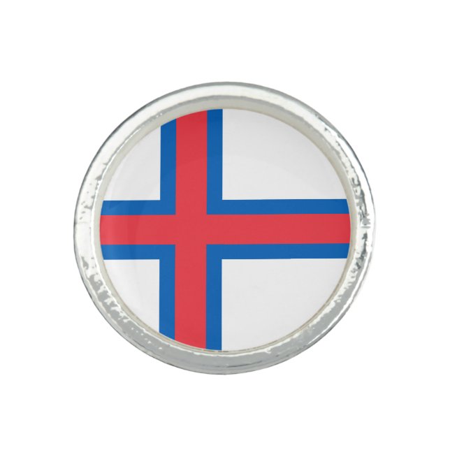 Faroe Islands Flag Ring (Front)