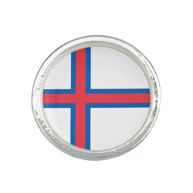Faroe Islands flag Ring (Front)