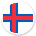 Faroe Islands Flag Round Sticker