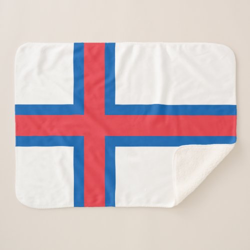 Faroe Islands Flag Sherpa Blanket