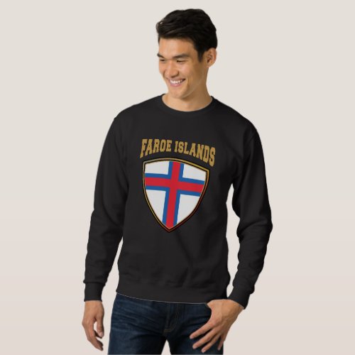 Faroe Islands Flag Shield Sweatshirt