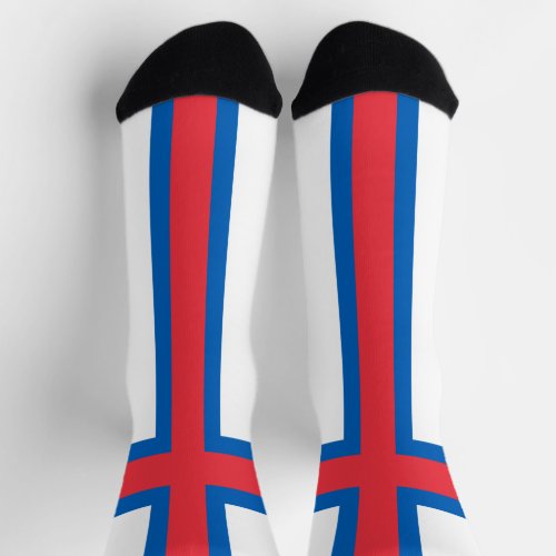 Faroe Islands Flag Socks