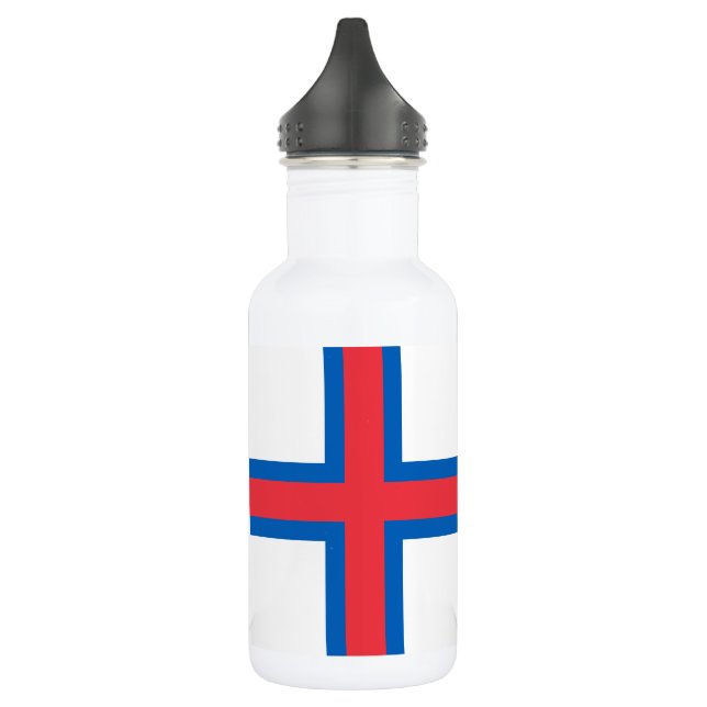 Faroe Islands Flag Stainless Steel Water Bottle (Left)