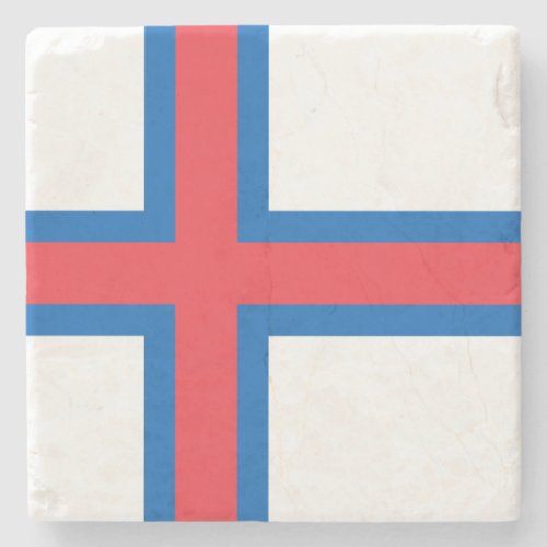 Faroe Islands Flag Stone Coaster