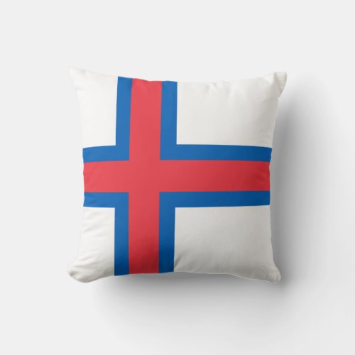 Faroe Islands Flag Throw Pillow