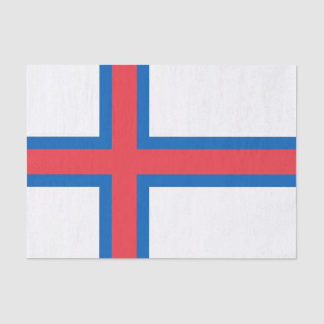 Faroe Islands Flag Tissue Paper (Front)