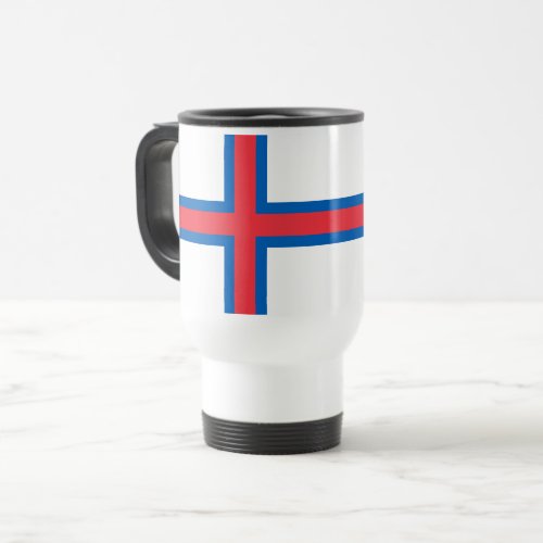 Faroe Islands Flag Travel Mug