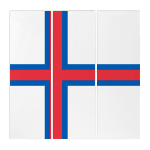 Faroe Islands flag Triptych