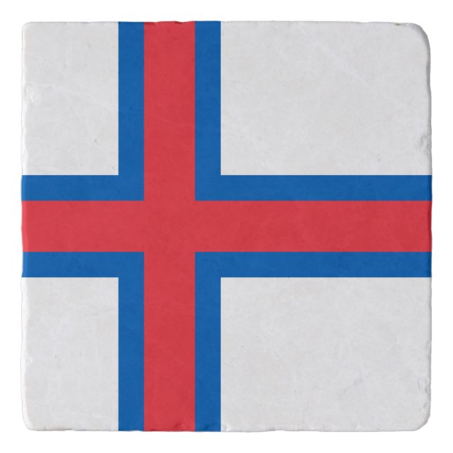 Faroe Islands Flag Trivet (Front)