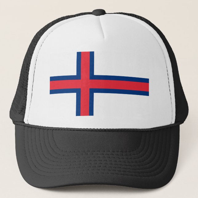 Faroe Islands Flag Trucker Hat (Front)