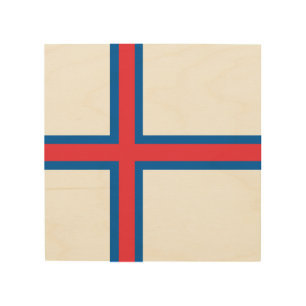 Faroe Islands flag Wood Wall Art