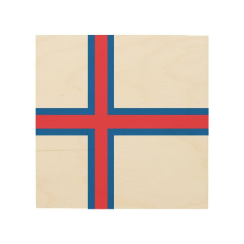 Faroe Islands flag Wood Wall Art