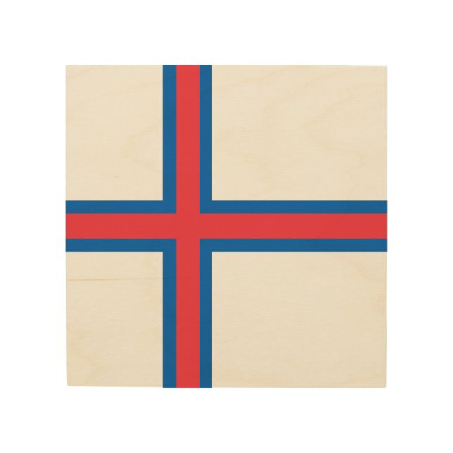 Faroe Islands flag Wood Wall Art (Front)
