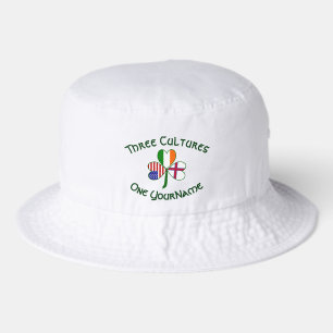 Faroe Islands Ireland USA Shamrock Personalized Bucket Hat