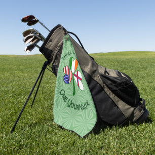 Faroe Islands Ireland USA Shamrock Personalized Golf Towel