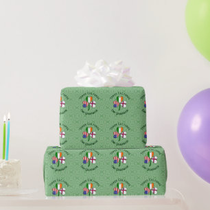 Faroe Islands Ireland USA Shamrock Personalized Wrapping Paper