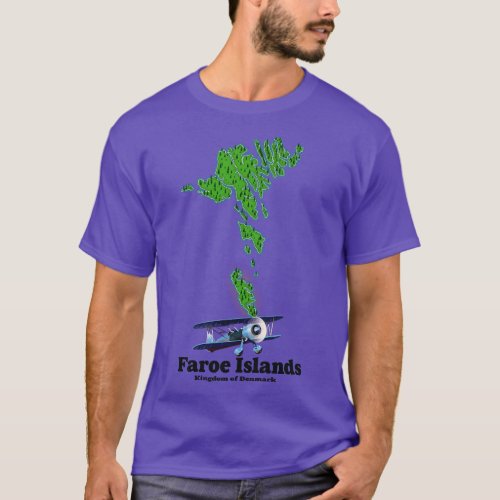 faroe islands kingdom of denmark map 1 T_Shirt