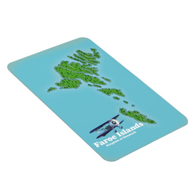 Faroe Islands Kingdom of Denmark map Magnet (Right Side)