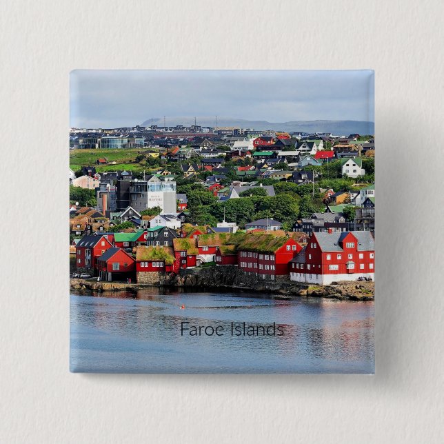 Faroe Islands (Torshavn) Button (Front)
