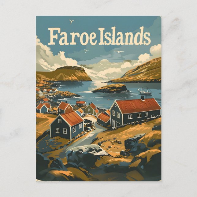 Faroe Islands vintage Postcard (Front)