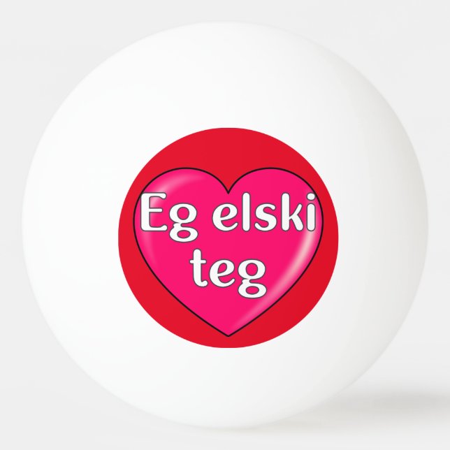 Faroese - I love you Ping-Pong Ball (Back)