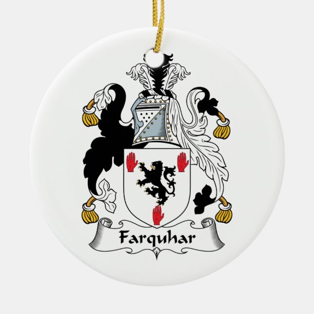 Farquhar Family Crest Ceramic Ornament (Front)