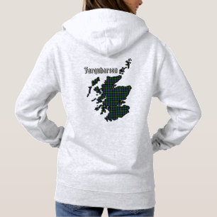 Farquharson Clan Badge & Tartan w/Motto Hoodie