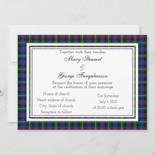 Farquharson Scottish Wedding Invitation