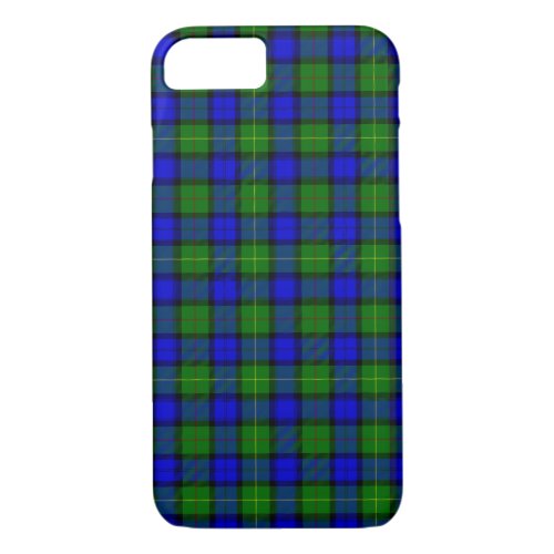 Farquharson tartan blue green plaid iPhone 87 case