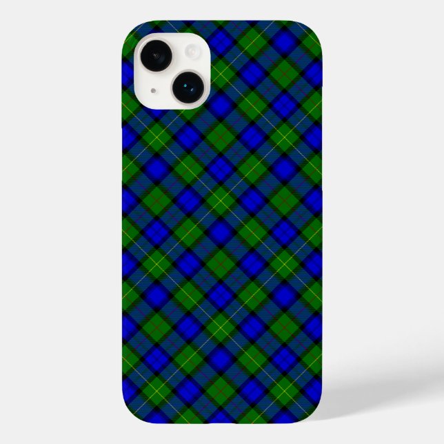 Farquharson tartan blue green plaid Case-Mate iPhone case (Back)