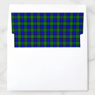 Farquharson tartan blue green plaid envelope liner