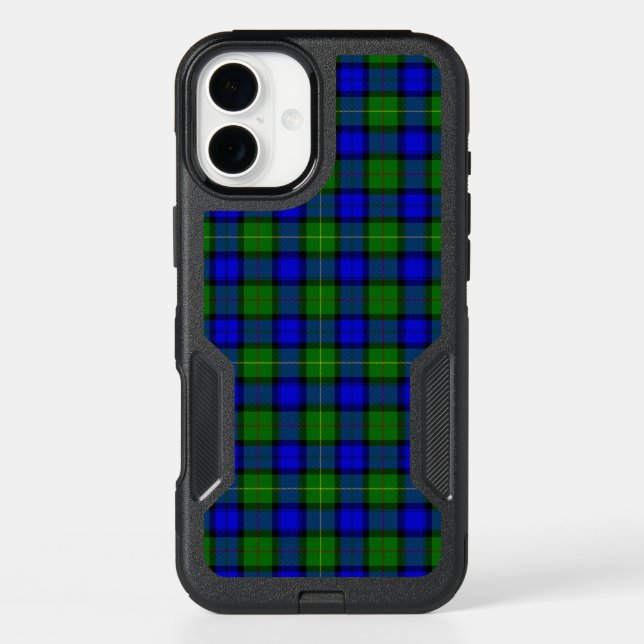 Farquharson tartan blue green plaid otterbox iPhone case (Back)